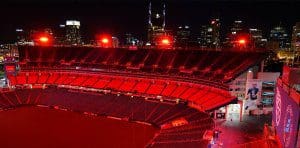 200901 red nissan - Nissan Stadium