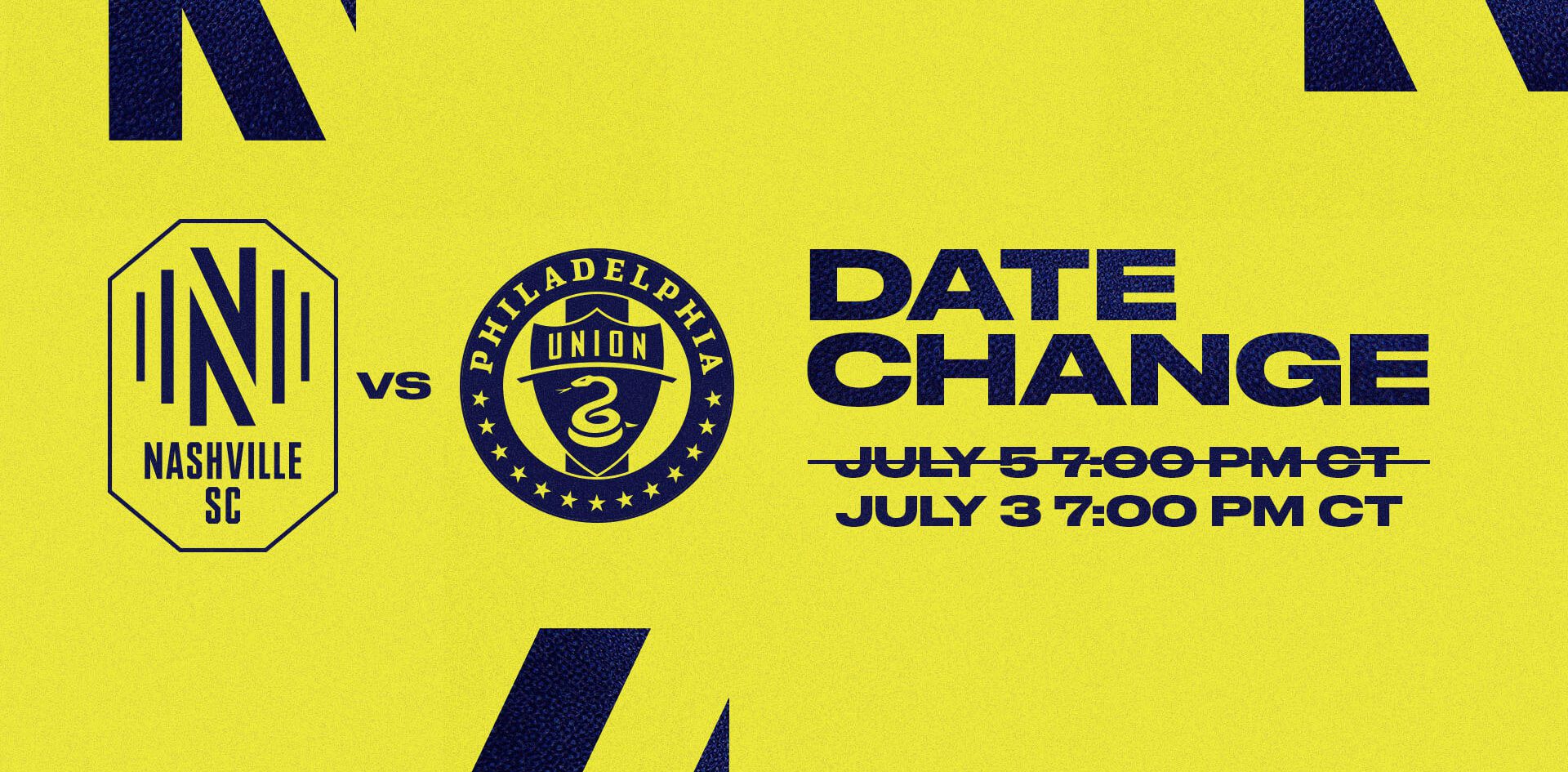 Nashville Soccer Club Announces Schedule Change in Home Match