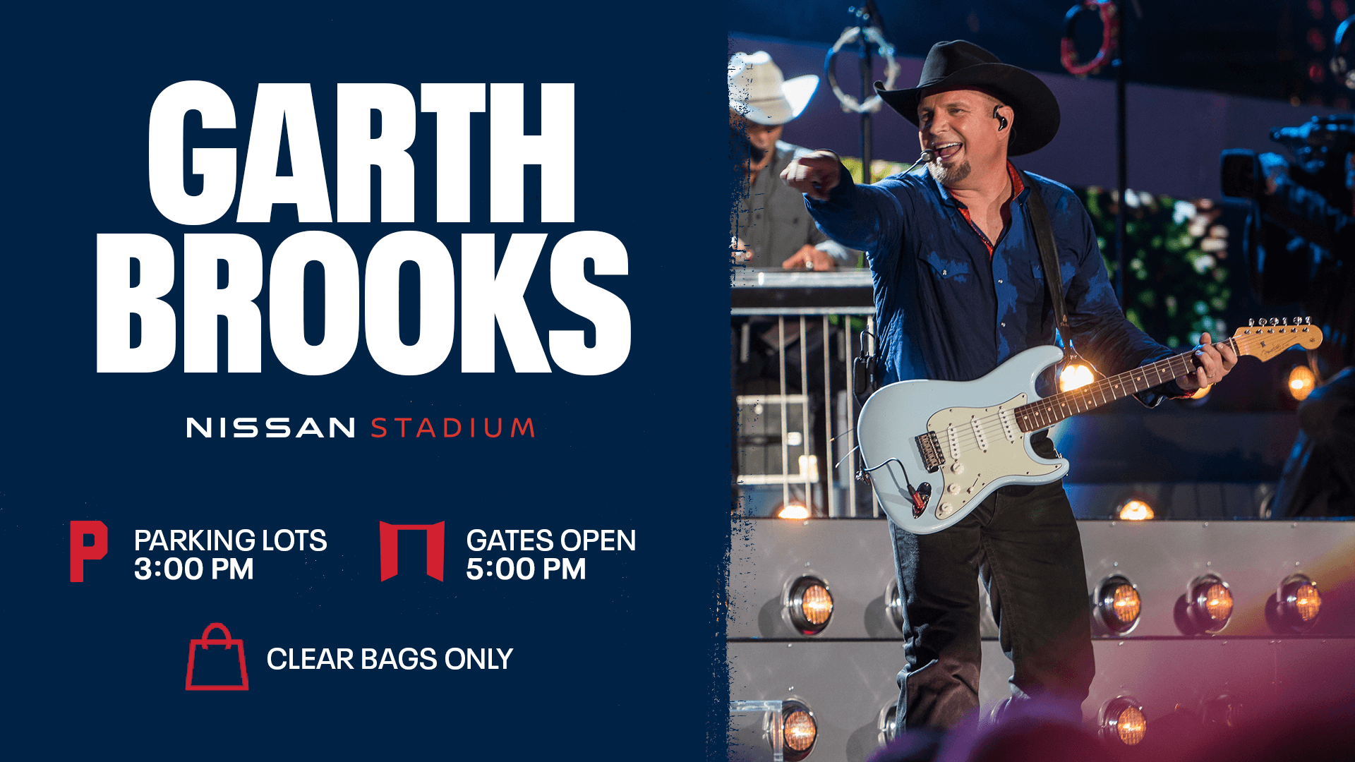 Tickets for Garth Brooks at Nissan Stadium go on sale at 10AM