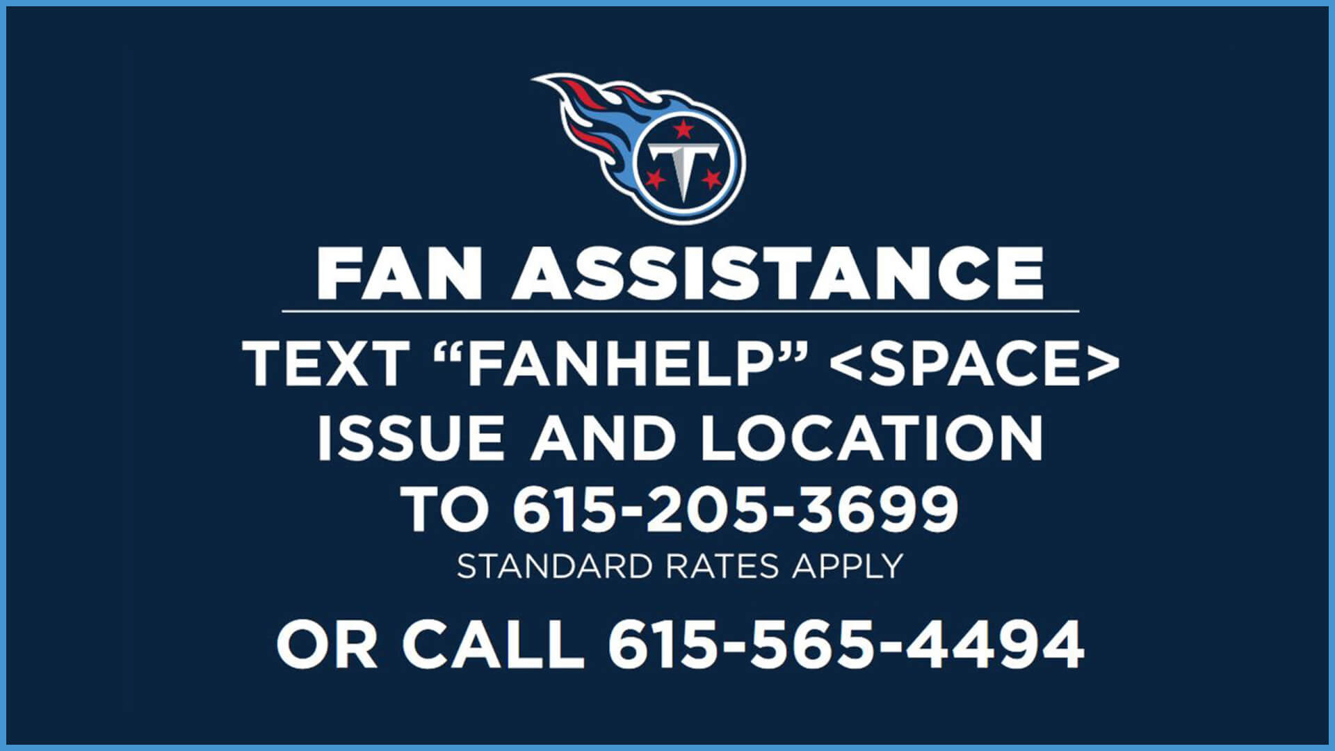 Fan Assistance - Nissan Stadium