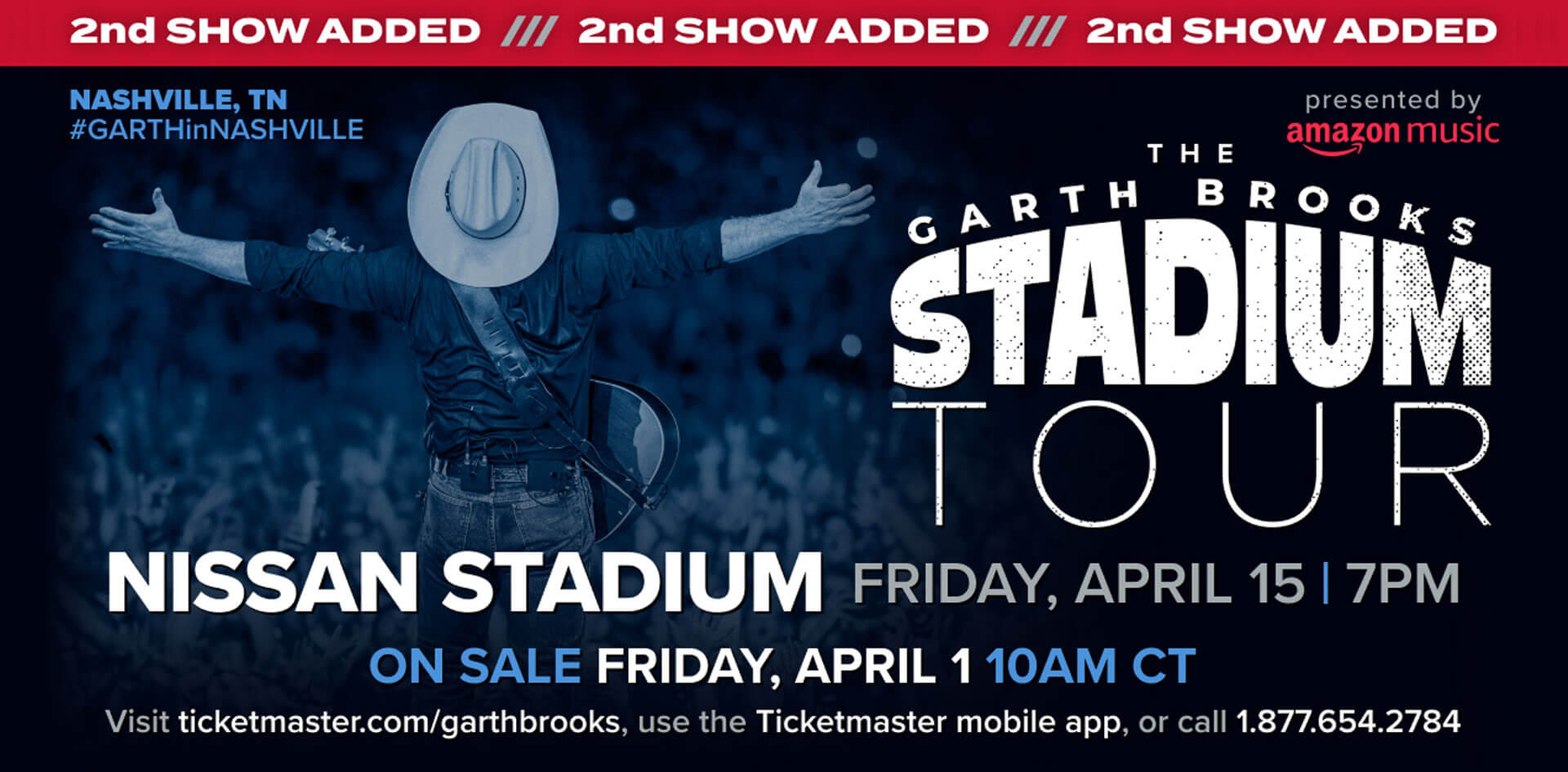 Garth Brooks Adds Brand New Opening Night in Nashville's Nissan Stadium