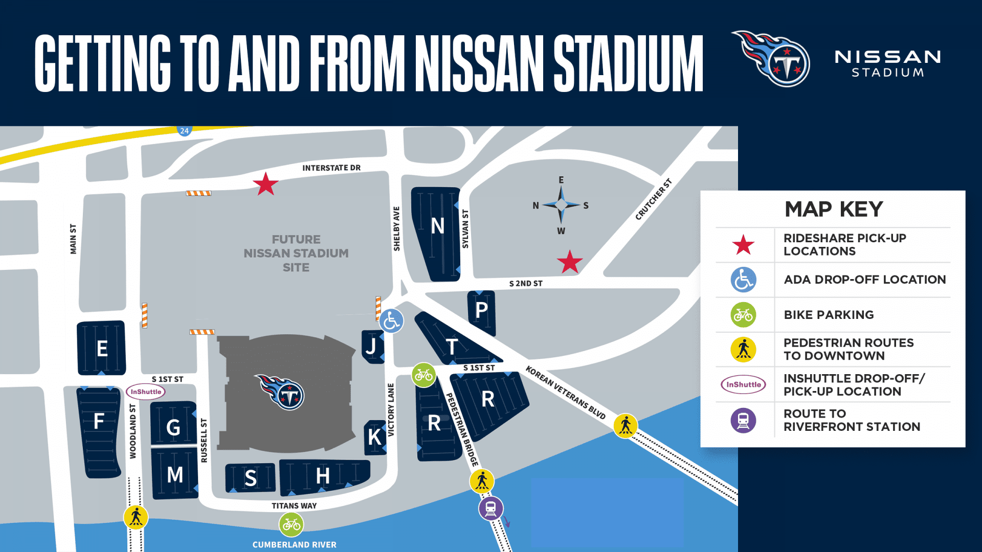 Nissan Stadium - Map for Titans Games