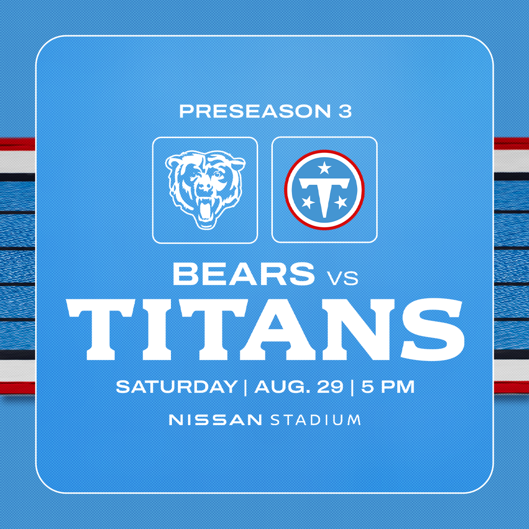2026 Bears vs Titans matchup graphic