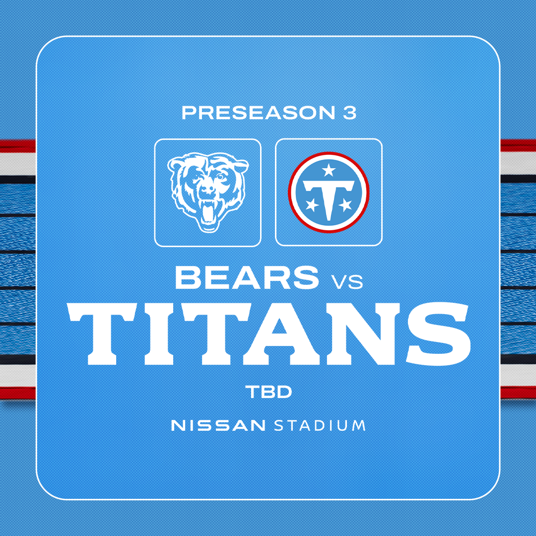 2026 Bears vs Titans matchup graphic