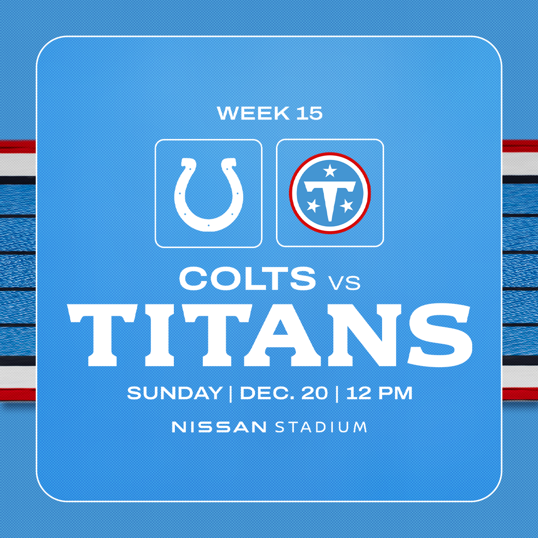 2026 Colts vs Titans matchup graphic