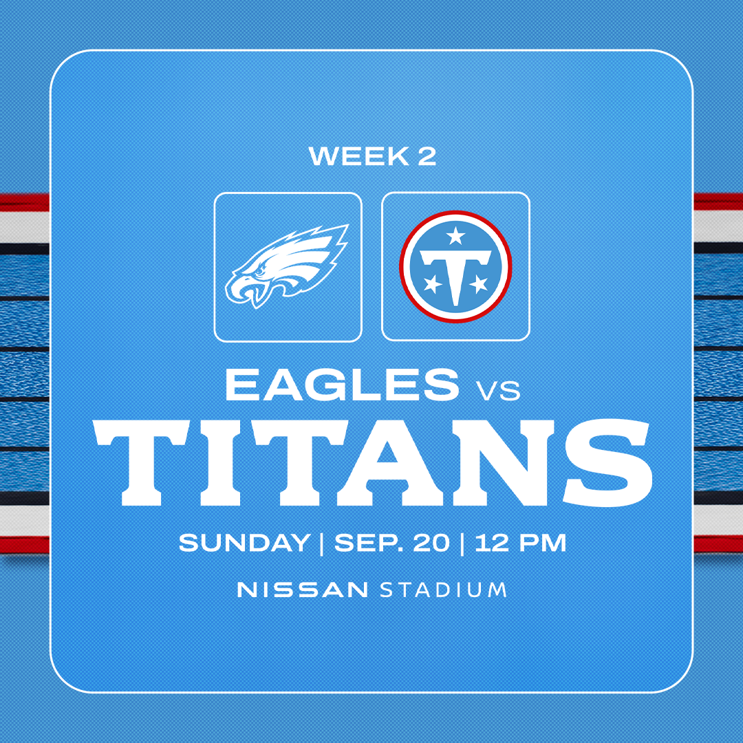 2026 Eagles vs Titans matchup graphic