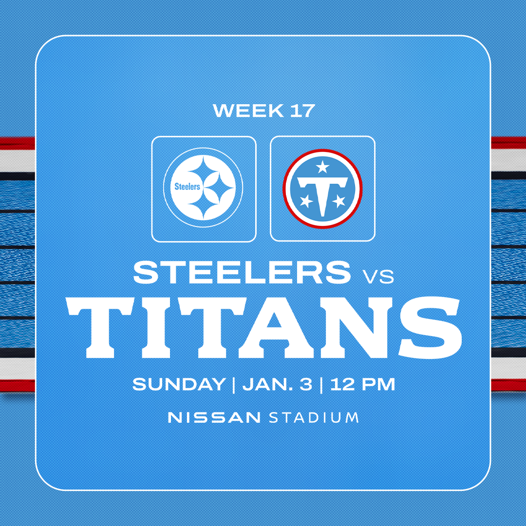 2026 Steelers vs Titans matchup graphic