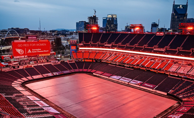 Nashville Tennessee Titans NFL Football Nissan Stadium Skyline 